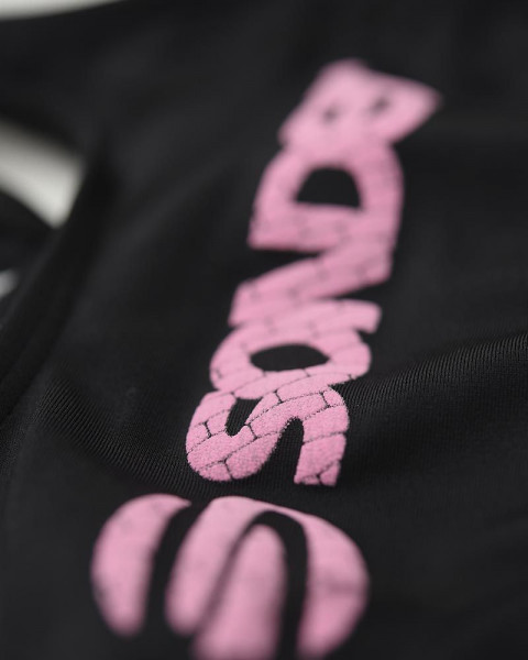 Top de niña de LYCRA negro con estampa