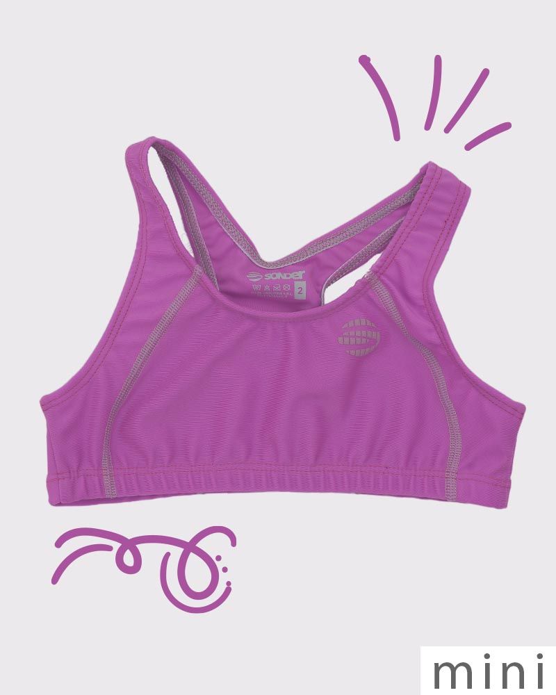 Top de niña de LYCRA rosa chicle