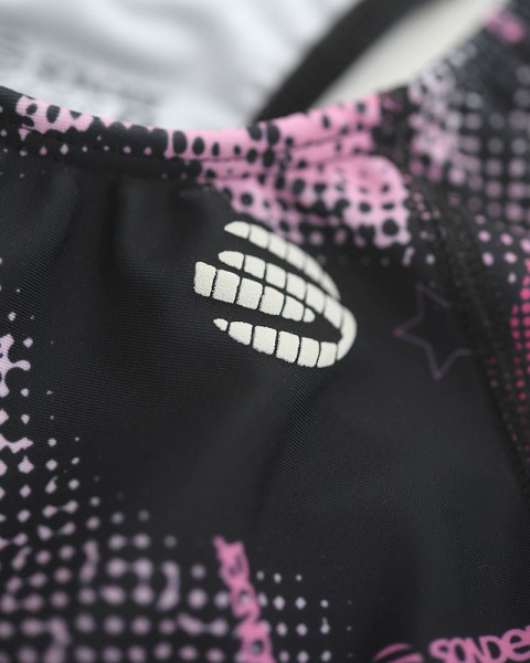 Top de niña de LYCRA estampada collage rosa