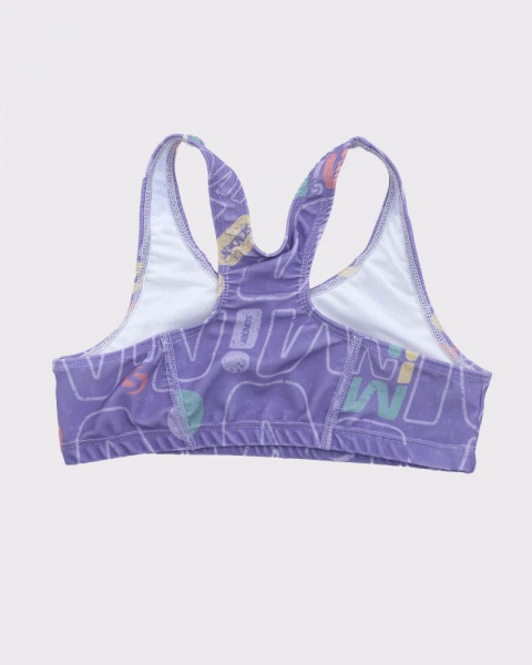 Top de niña de LYCRA estampada mini lila