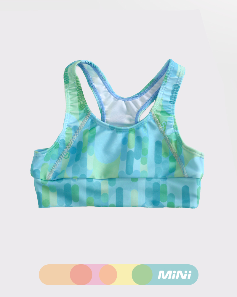 Top de niña de LYCRA estampada Ludo Verde