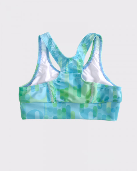 Top de niña de LYCRA estampada Ludo Verde
