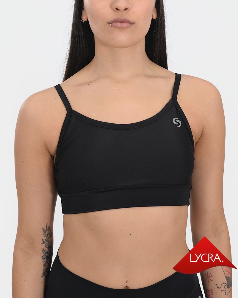 Top básico con breteles de LYCRA negro