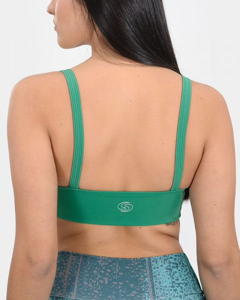 Top de LYCRA cruzado verde