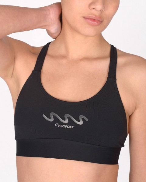 Top competición de lycra opaca negra