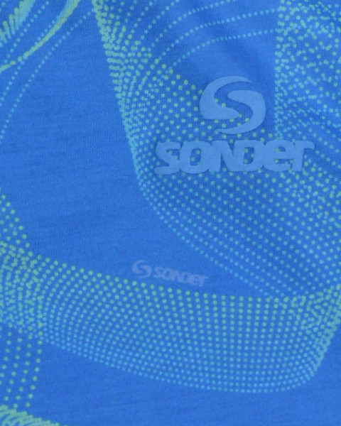 Musculosa de niña de jersey estampado infinito azul