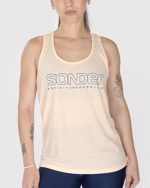 Musculosa de jersey liviano Salmón