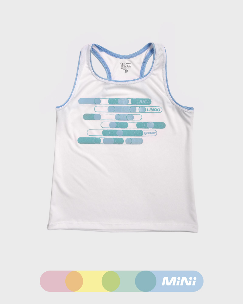 Musculosa de niña de poliéster NEODRY blanca