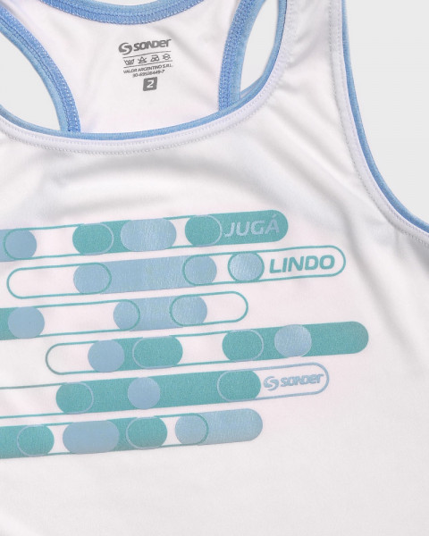 Musculosa de niña de poliéster NEODRY blanca