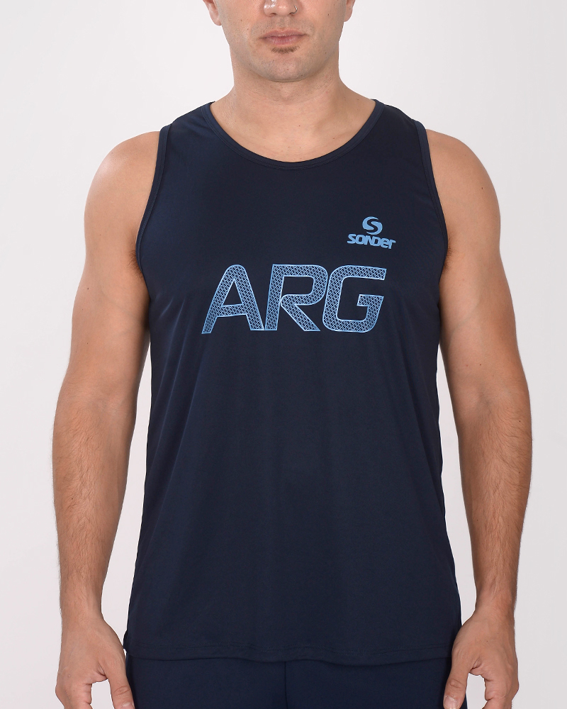 Musculosa de poliéster NEODRY estampa Argentina