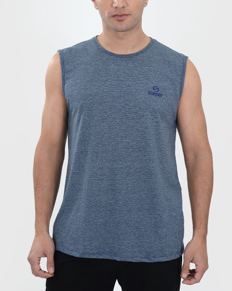 Musculosa de jersey azul marino
