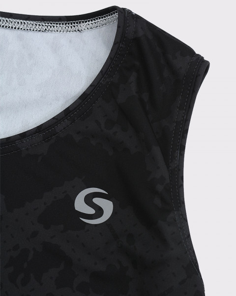 Musculosa de niño de poliéster estampado Mineral