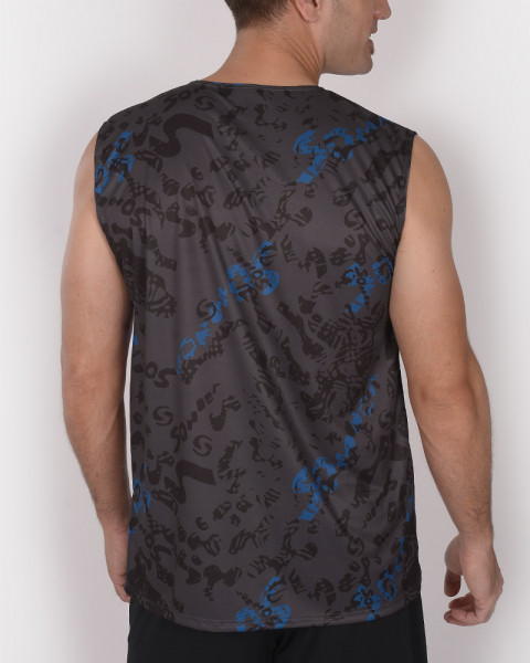 Musculosa de poliéster NEODRY estampado Senda Monocromo