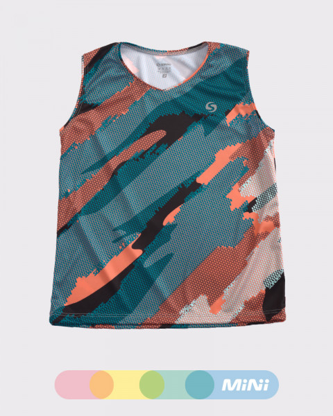 Musculosa de niño de poliéster NEODRY estampado Tramo Color
