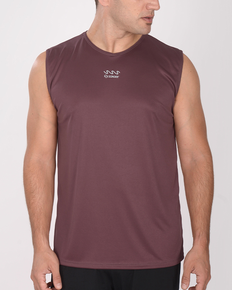 Musculosa de poliéster NEODRY bordeau