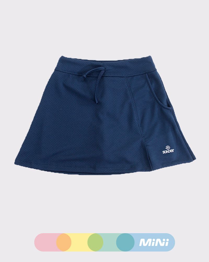 Pollera short azul marino niña