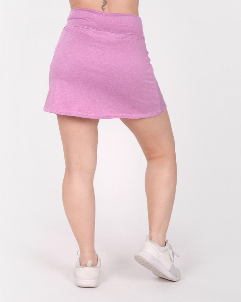 Pollera de microfibra elastizada magenta melange