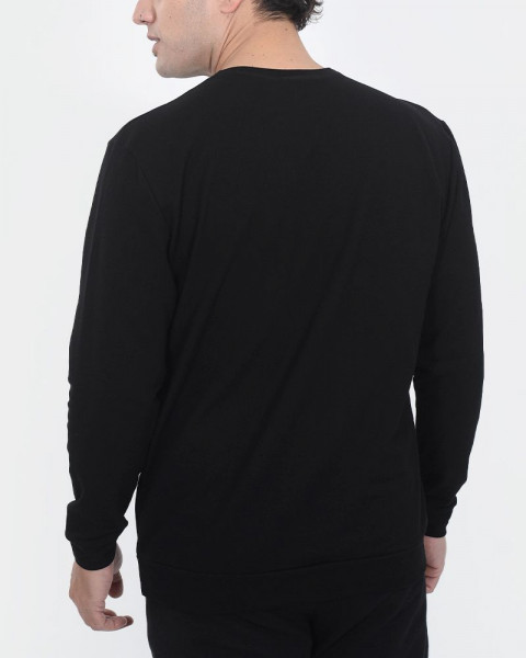 Buzo básico unisex de algodón negro