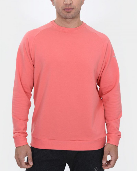 Buzo de frisa liviana rojo coral