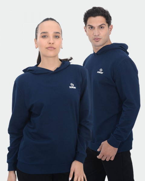 Buzo básico unisex de algodón azul