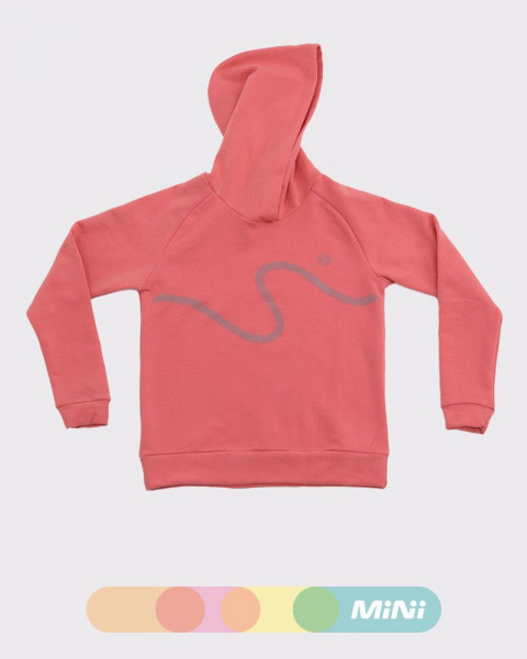 Buzo de niño de frisa liviana rojo coral