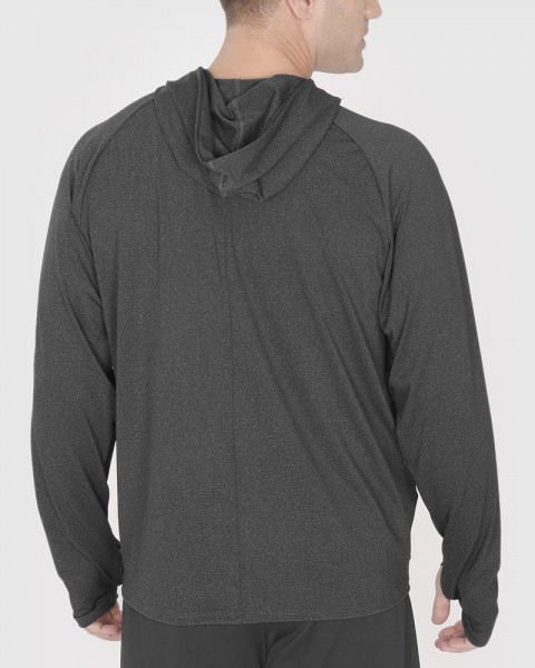 Buzo de poliéster calado gris oscuro melange