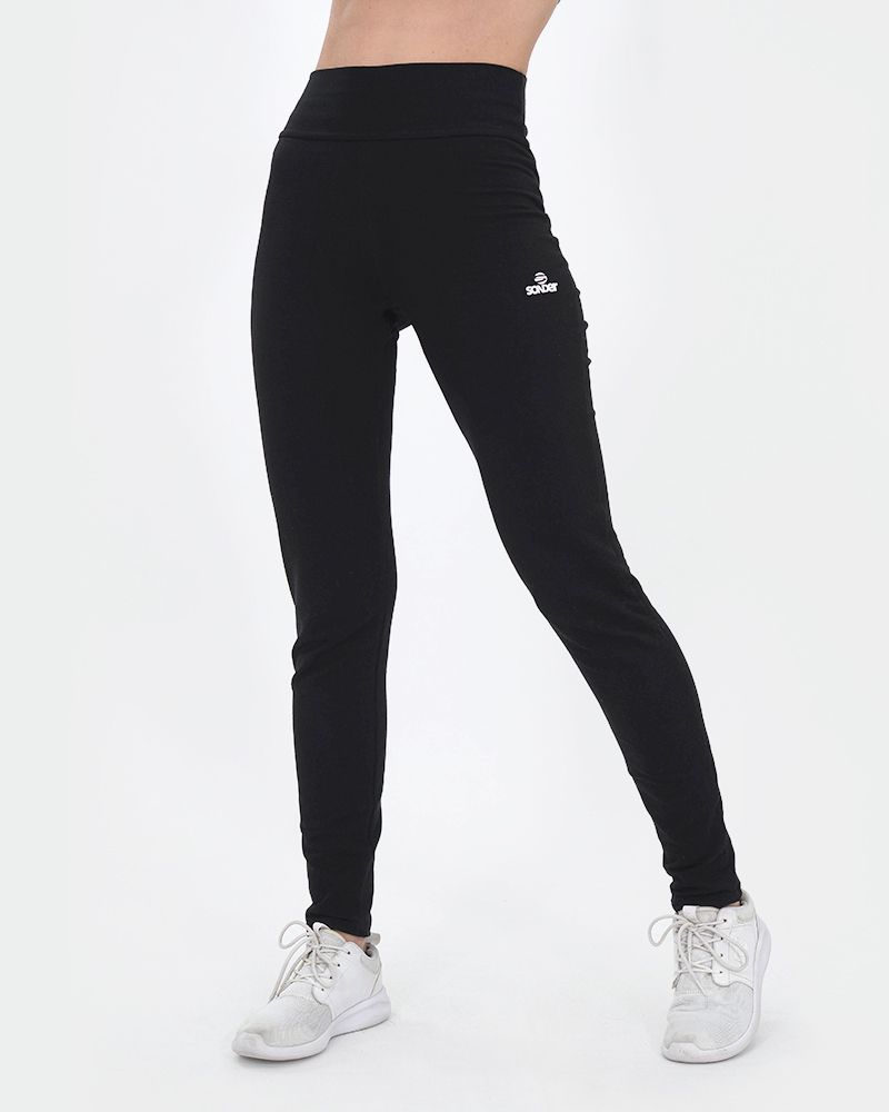 Pantalón básico de algodón con LYCRA® negro
