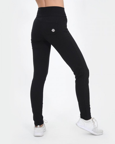 Pantalón básico de algodón con LYCRA® negro