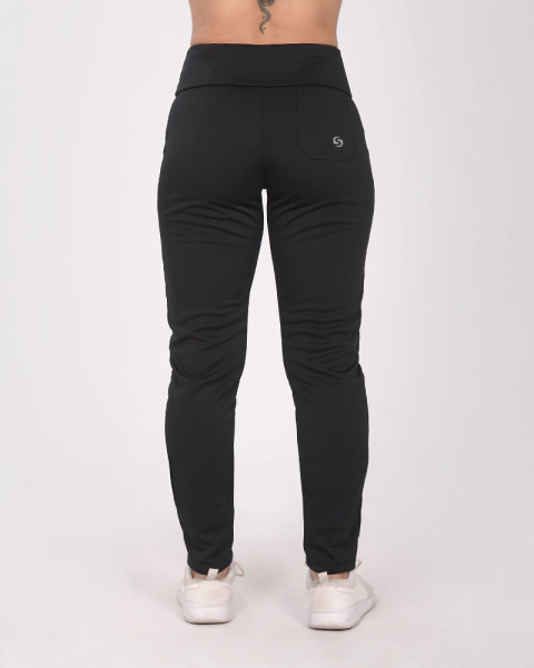 Pantalón básico chupin de deportivo negro