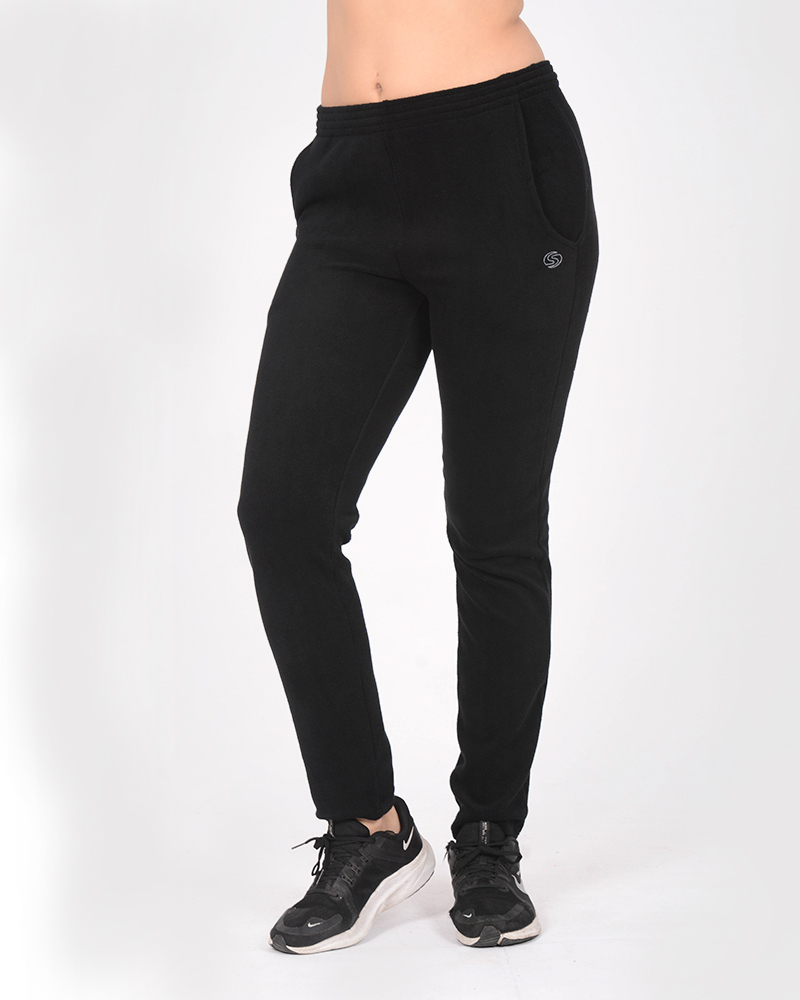 Pantalón chupín de micropolar negro