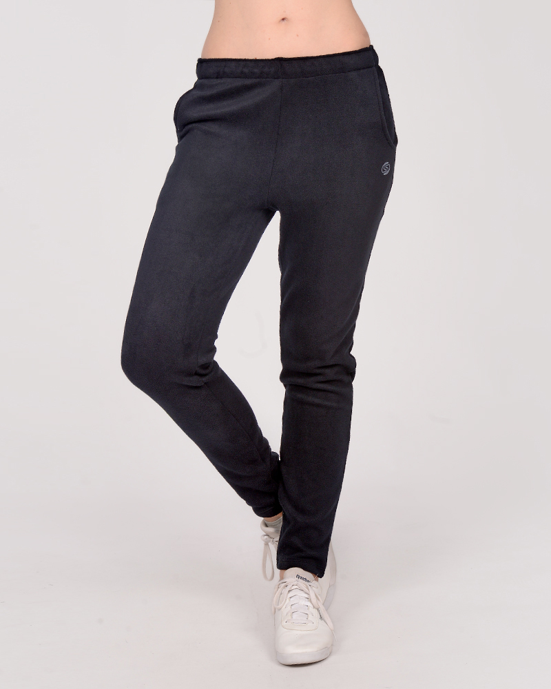 Pantalón chupín de micropolar negro