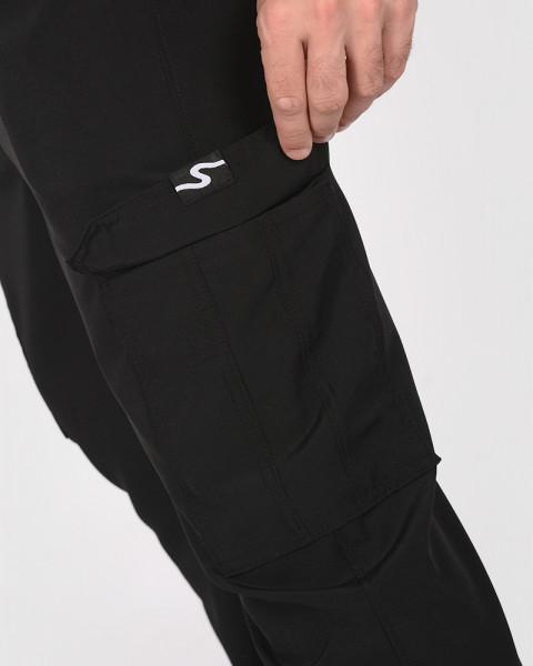 Pantalón cargo de microfibra elastizada