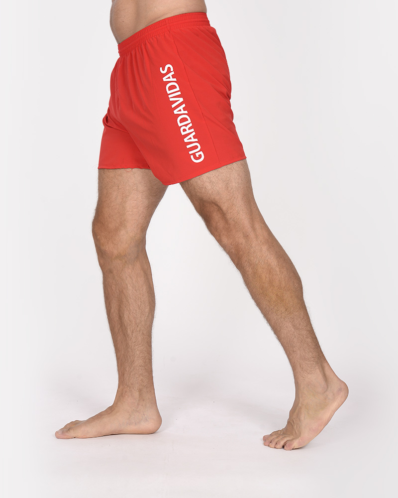 Short guardavida de microfibra rojo