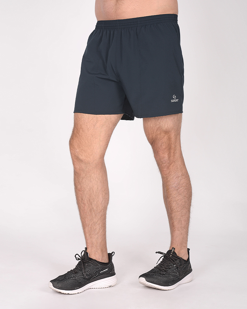 Short básico de microfibra elastizada azul marino