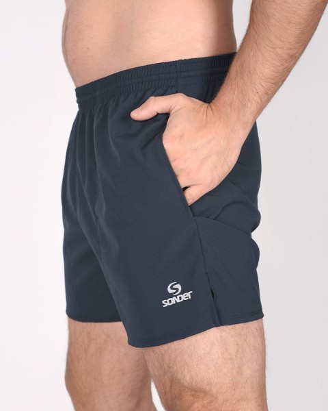 Short básico de microfibra elastizada azul marino
