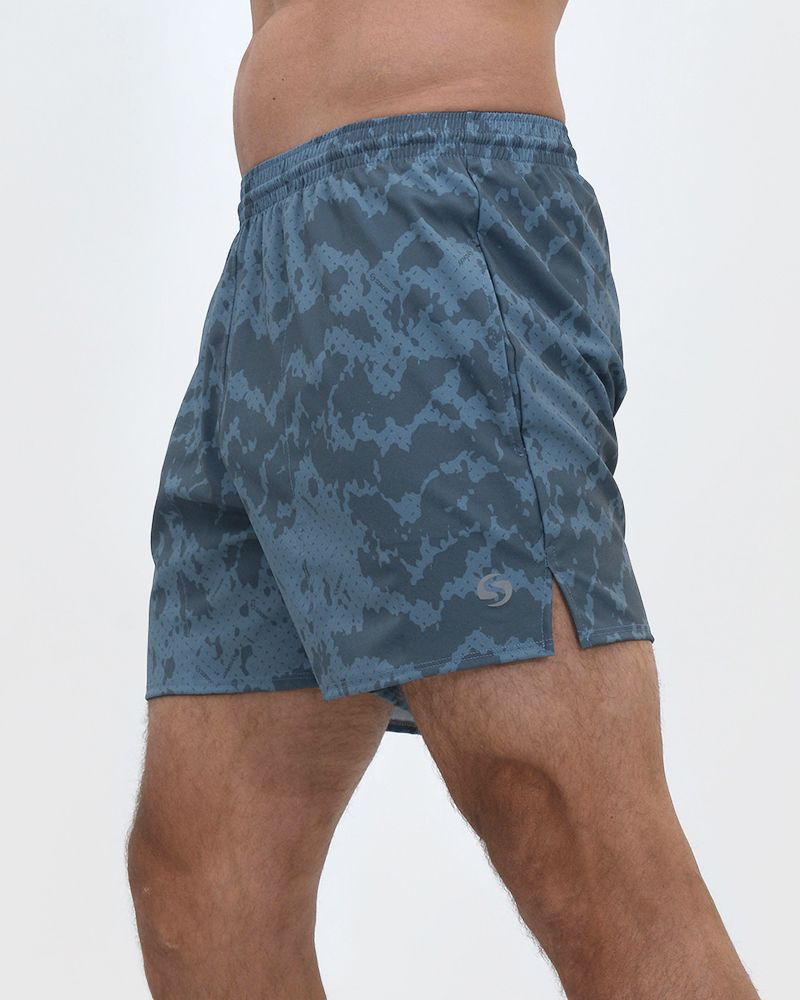 Short de microfibra elastizada mineral azul