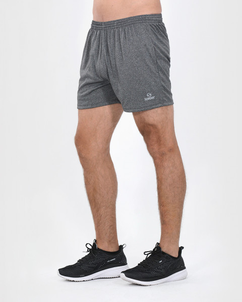 Short de microfibra liviana gris melange oscuro
