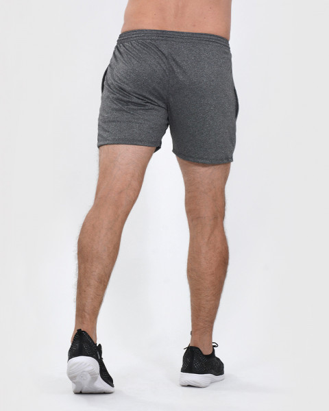 Short de microfibra liviana gris melange oscuro