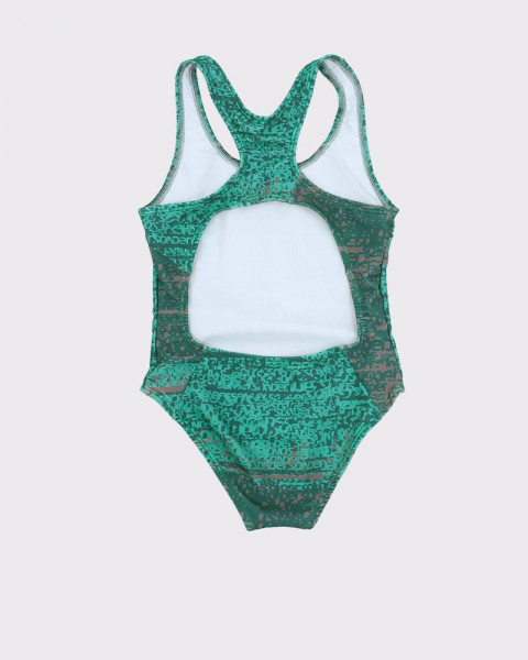 Malla de niña de LYCRA estampada maxi melange verde