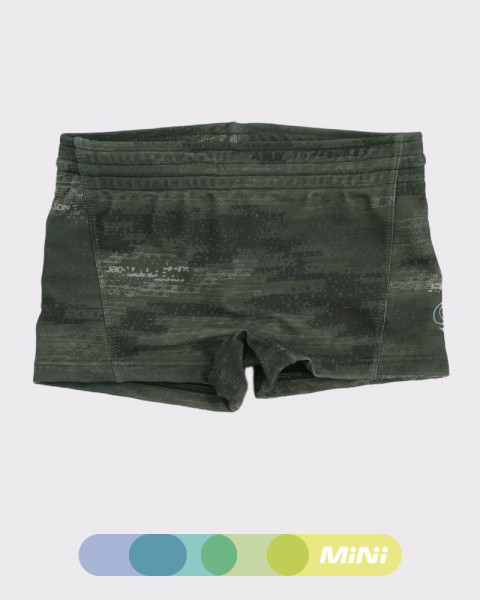 Malla short de niño de LYCRA estampada camo verde