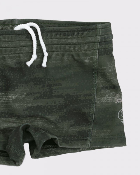 Malla short de niño de LYCRA estampada camo verde