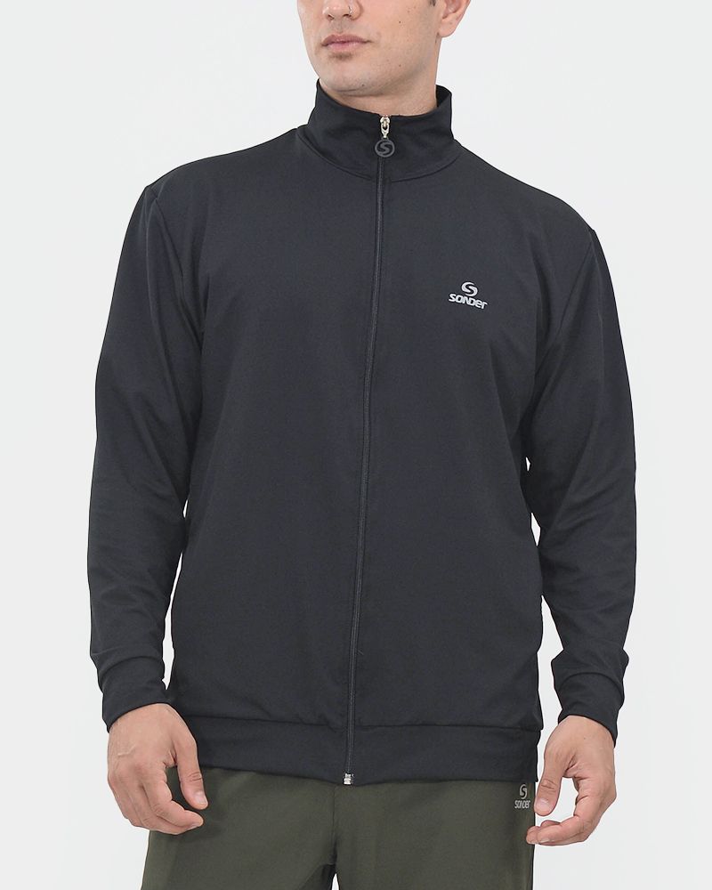 Campera de piqué elastizado negra