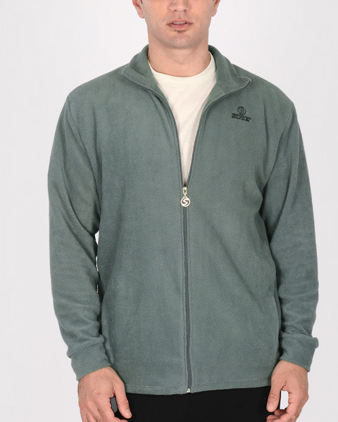 Campera de micropolar verde cemento