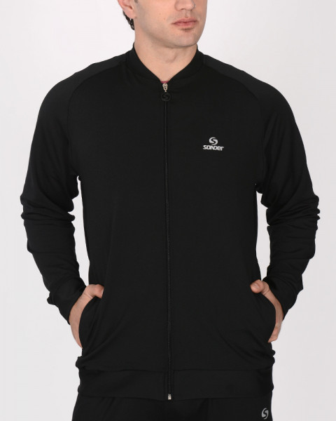 Campera de poliéster elastizado negro