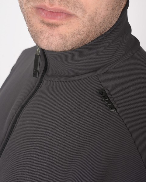 Campera de ottoman elastizado gris oscuro
