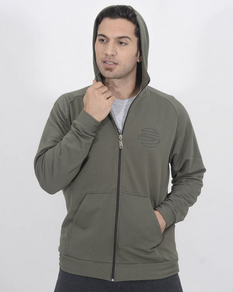 Campera de frisa liviana verde militar
