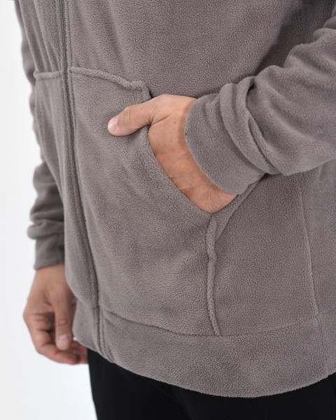 Campera de micropolar habano