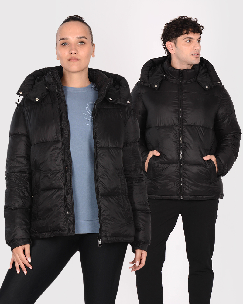 Campera unisex de abrigo negra