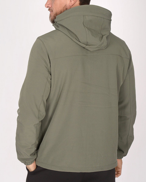 Campera de abrigo verde cemento