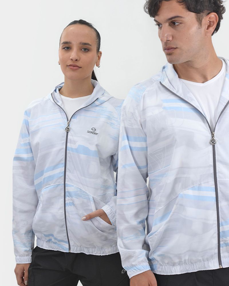 Campera bomber impermeable estampado tecno Arg